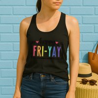 Happy FriYay Friday Lovers Fun Teacher Womens Tank Top