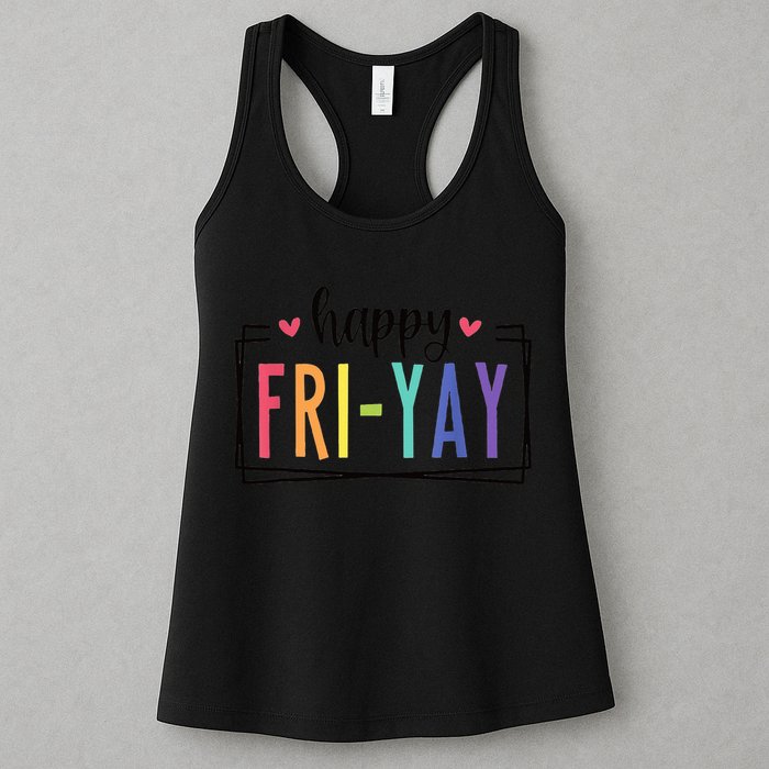 Happy FriYay Friday Lovers Fun Teacher Womens Tank Top