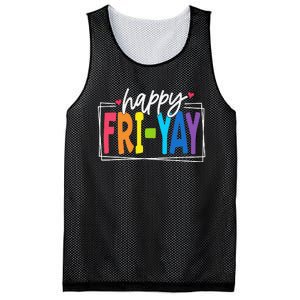 Happy Friyay Friday Funny Teacher Friyay Teacher Gift Mesh Reversible Basketball Jersey Tank