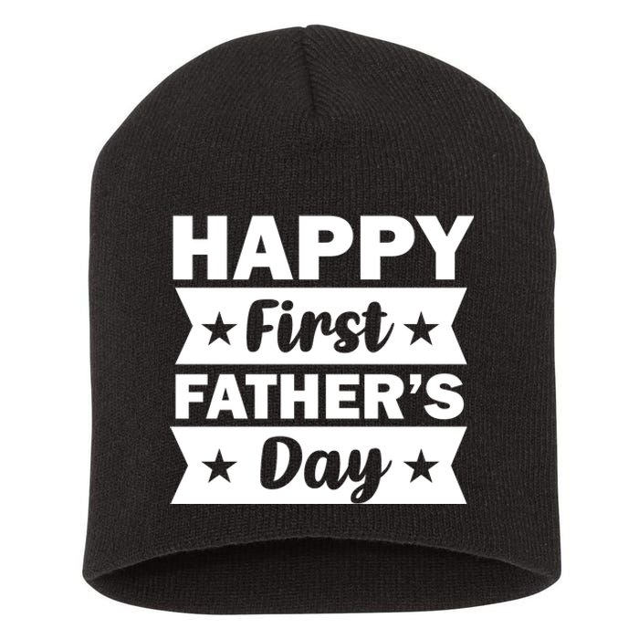 Happy First Father's Day Short Acrylic Beanie