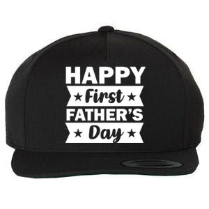 Happy First Father's Day Wool Snapback Cap