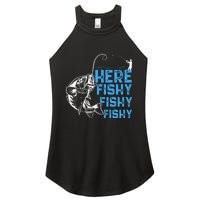 Here Fishy Funny Fishkeeping Aquarist Aquarium Graphic Women's Perfect Tri Rocker Tank