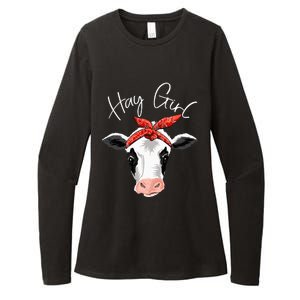 Hay Farmer Funny Cattle Cow Farm Lovers Gift Women Womens CVC Long Sleeve Shirt