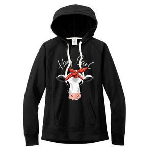 Hay Farmer Funny Cattle Cow Farm Lovers Gift Women Women's Fleece Hoodie