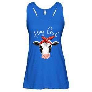 Hay Farmer Funny Cattle Cow Farm Lovers Gift Women Ladies Essential Flowy Tank