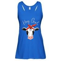 Hay Farmer Funny Cattle Cow Farm Lovers Gift Women Ladies Essential Flowy Tank