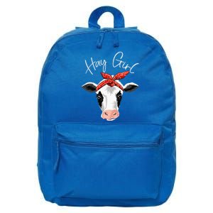 Hay Farmer Funny Cattle Cow Farm Lovers Gift Women 16 in Basic Backpack