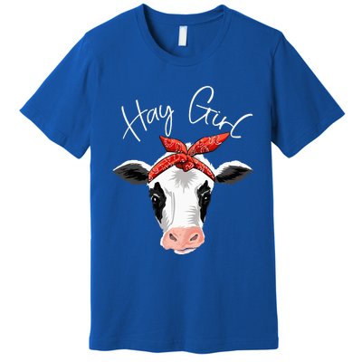 Hay Farmer Funny Cattle Cow Farm Lovers Gift Women Premium T-Shirt