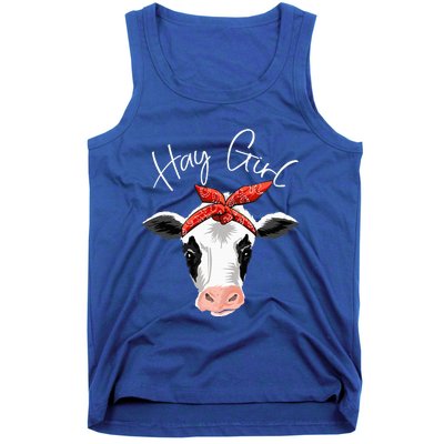 Hay Farmer Funny Cattle Cow Farm Lovers Gift Women Tank Top