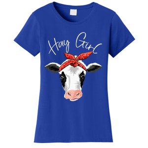 Hay Farmer Funny Cattle Cow Farm Lovers Gift Women Women's T-Shirt