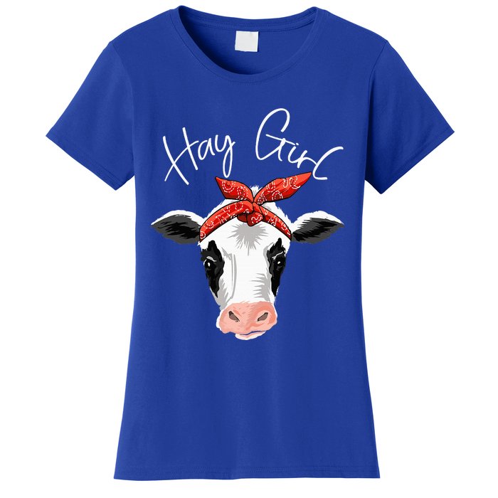 Hay Farmer Funny Cattle Cow Farm Lovers Gift Women Women's T-Shirt