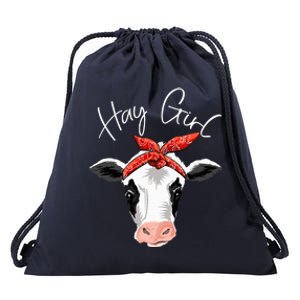 Hay Farmer Funny Cattle Cow Farm Lovers Gift Women Drawstring Bag