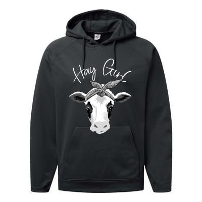 Hay Farmer Funny Cattle Cow Farm Lovers Gift 4897 Performance Fleece Hoodie