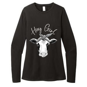 Hay Farmer Funny Cattle Cow Farm Lovers Gift 4897 Womens CVC Long Sleeve Shirt