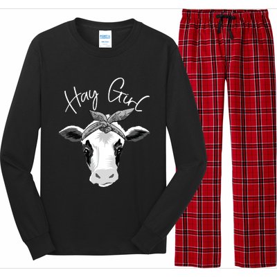 Hay Farmer Funny Cattle Cow Farm Lovers Gift 4897 Long Sleeve Pajama Set