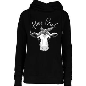 Hay Farmer Funny Cattle Cow Farm Lovers Gift 4897 Womens Funnel Neck Pullover Hood