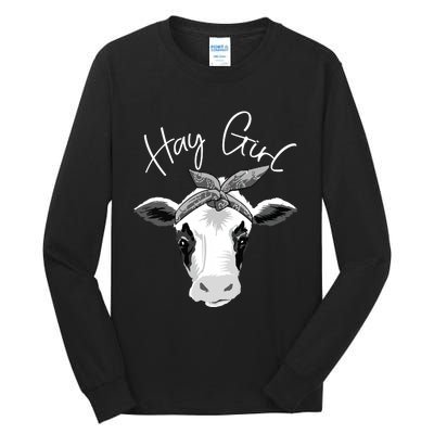 Hay Farmer Funny Cattle Cow Farm Lovers Gift 4897 Tall Long Sleeve T-Shirt