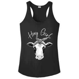 Hay Farmer Funny Cattle Cow Farm Lovers Gift 4897 Ladies PosiCharge Competitor Racerback Tank