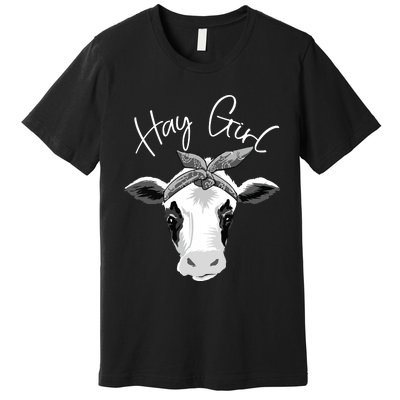 Hay Farmer Funny Cattle Cow Farm Lovers Gift 4897 Premium T-Shirt