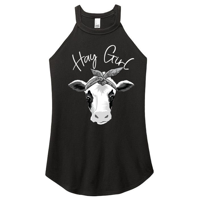 Hay Farmer Funny Cattle Cow Farm Lovers Gift 4897 Women's Perfect Tri Rocker Tank