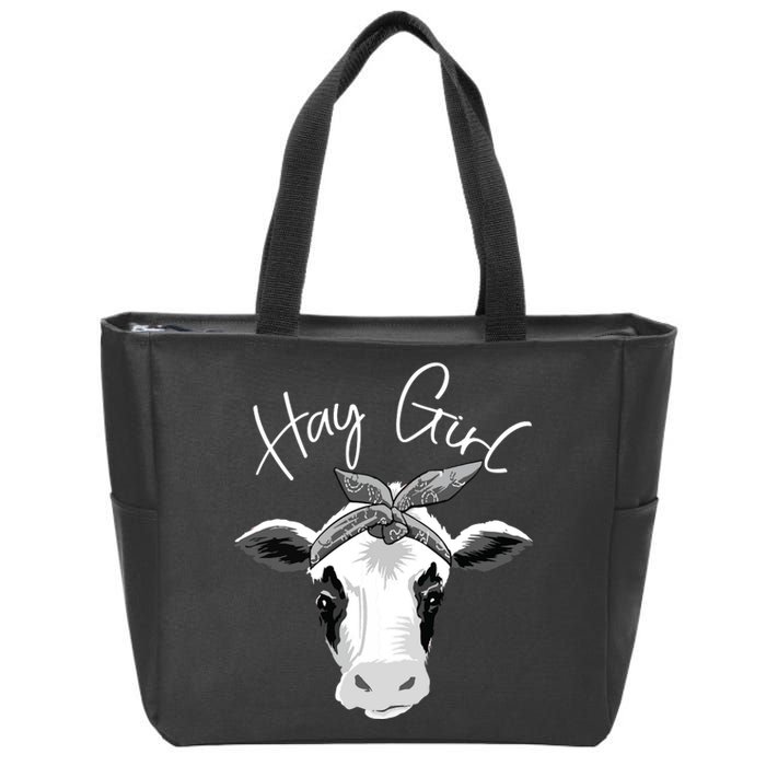 Hay Farmer Funny Cattle Cow Farm Lovers Gift 4897 Zip Tote Bag