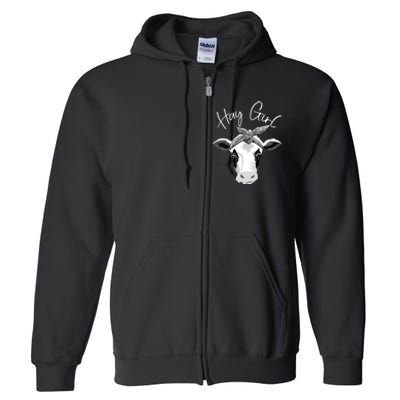 Hay Farmer Funny Cattle Cow Farm Lovers Gift 4897 Full Zip Hoodie