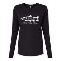 Here Fishy Funny Fish Fishing Lovers Heeeerree Fishy Fishy Womens Cotton Relaxed Long Sleeve T-Shirt