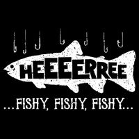 Here Fishy Funny Fish Fishing Lovers Heeeerree Fishy Fishy Hoodie