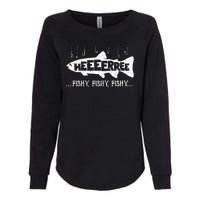 Here Fishy Funny Fish Fishing Lovers Heeeerree Fishy Fishy Womens California Wash Sweatshirt