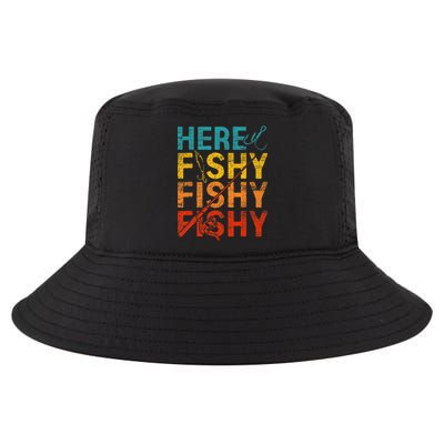 Here Fishy Fishy Fishy Cool Comfort Performance Bucket Hat