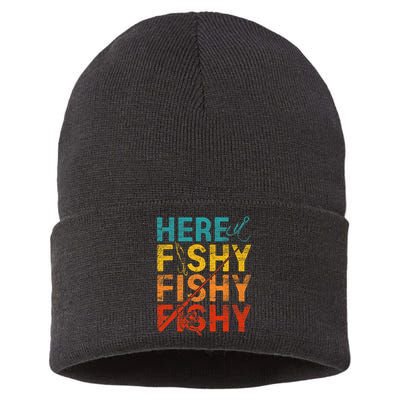 Here Fishy Fishy Fishy Sustainable Knit Beanie