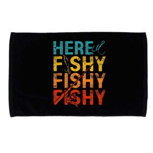 Here Fishy Fishy Fishy Microfiber Hand Towel