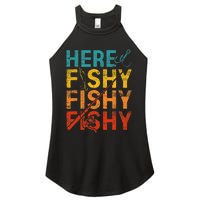 Here Fishy Fishy Fishy Women's Perfect Tri Rocker Tank