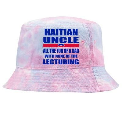 Haiti Flag Fun Haitian Uncle Haiti History Funny Sayings Cool Gift Tie-Dyed Bucket Hat