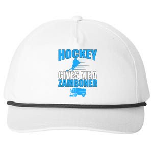 Hockey Fan Funny Gift Hockey Gives Me A Zamboner Funny Hockey Gift Snapback Five-Panel Rope Hat