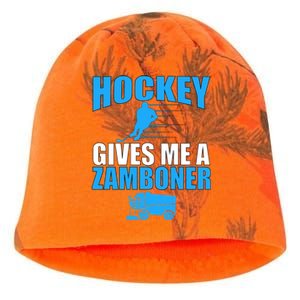 Hockey Fan Funny Gift Hockey Gives Me A Zamboner Funny Hockey Gift Kati - Camo Knit Beanie