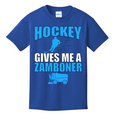 Hockey Fan Funny Gift Hockey Gives Me A Zamboner Funny Hockey Gift Kids T-Shirt