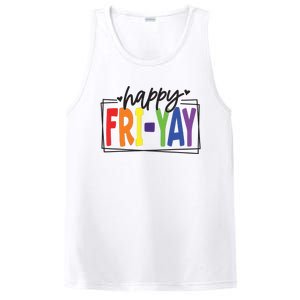 Happy Friyay Friday Funny Teacher Friyay Teacher PosiCharge Competitor Tank