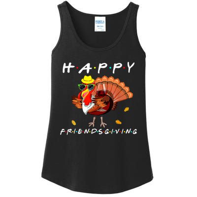 Happy Friendsgiving Funny Turkey Friends Giving Thanksgiving Ladies Essential Tank