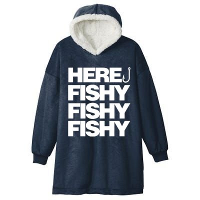 Here Fishy Fishy Fishy Hooded Wearable Blanket