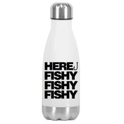 Here Fishy Fishy Fishy Stainless Steel Insulated Water Bottle