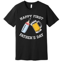 Happy First Father's Day New Dad Gift Premium T-Shirt