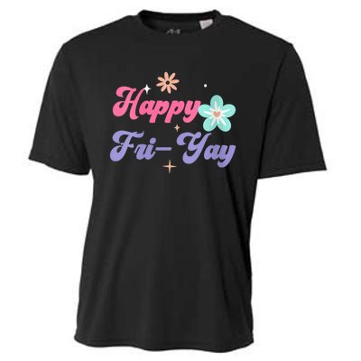 Happy Friyay Friday Lovers Fun Teacher Life Friyay Weekend Cooling Performance Crew T-Shirt