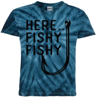 Here Fishy Fishy Kids Tie-Dye T-Shirt