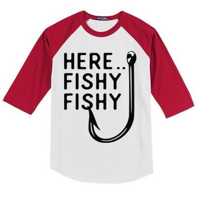 Here Fishy Fishy Kids Colorblock Raglan Jersey