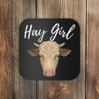 Hay  Farmer Funny Cattle Cow Farm Lovers Coaster