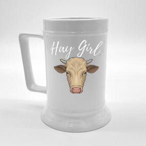 Hay  Farmer Funny Cattle Cow Farm Lovers Beer Stein