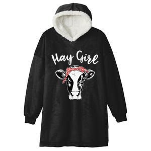 Hay  Farmer Funny Cattle Cow Farm Lovers Hooded Wearable Blanket