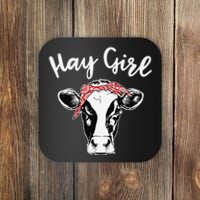 Hay  Farmer Funny Cattle Cow Farm Lovers Coaster