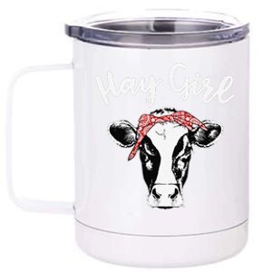 Hay  Farmer Funny Cattle Cow Farm Lovers 12 oz Stainless Steel Tumbler Cup